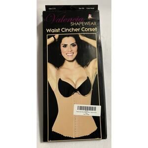 Womens Valencia Shapewear Waist Cincher Under Bust Shaper Corset 8199 Nude 2XL